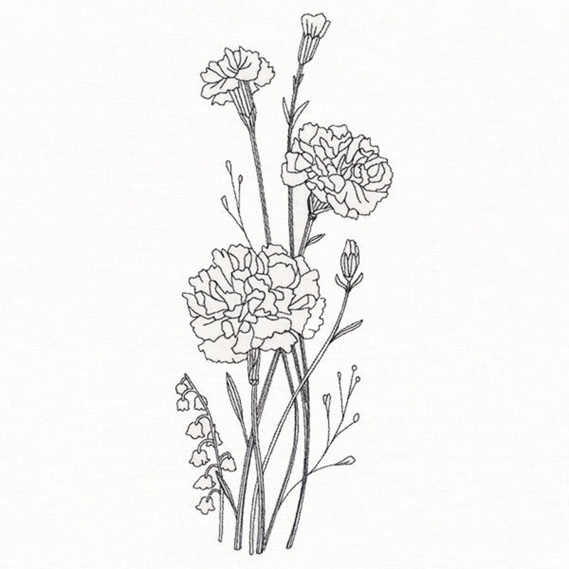 Delicate Carnation Stems (Vintage)