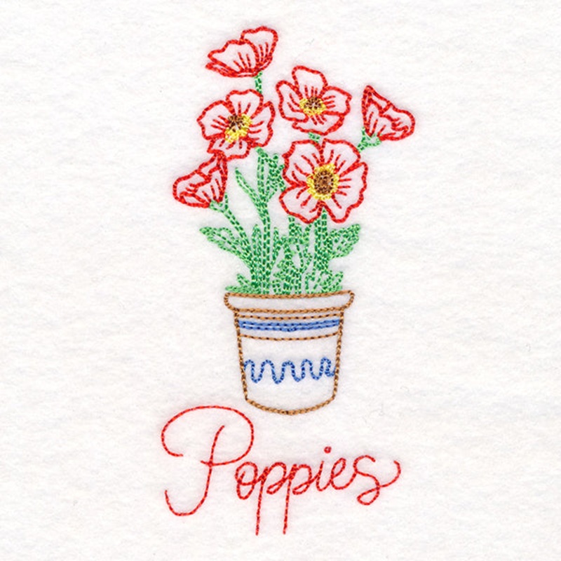Fancy Flowerpot Poppies (Vintage)