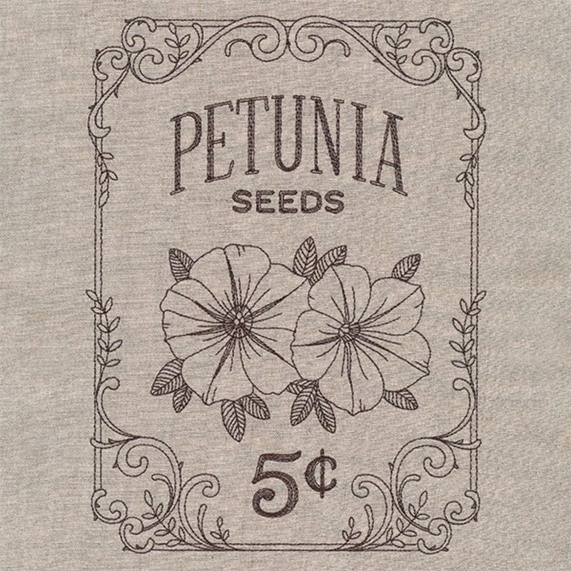 Flower Garden Seed Packet – Petunias