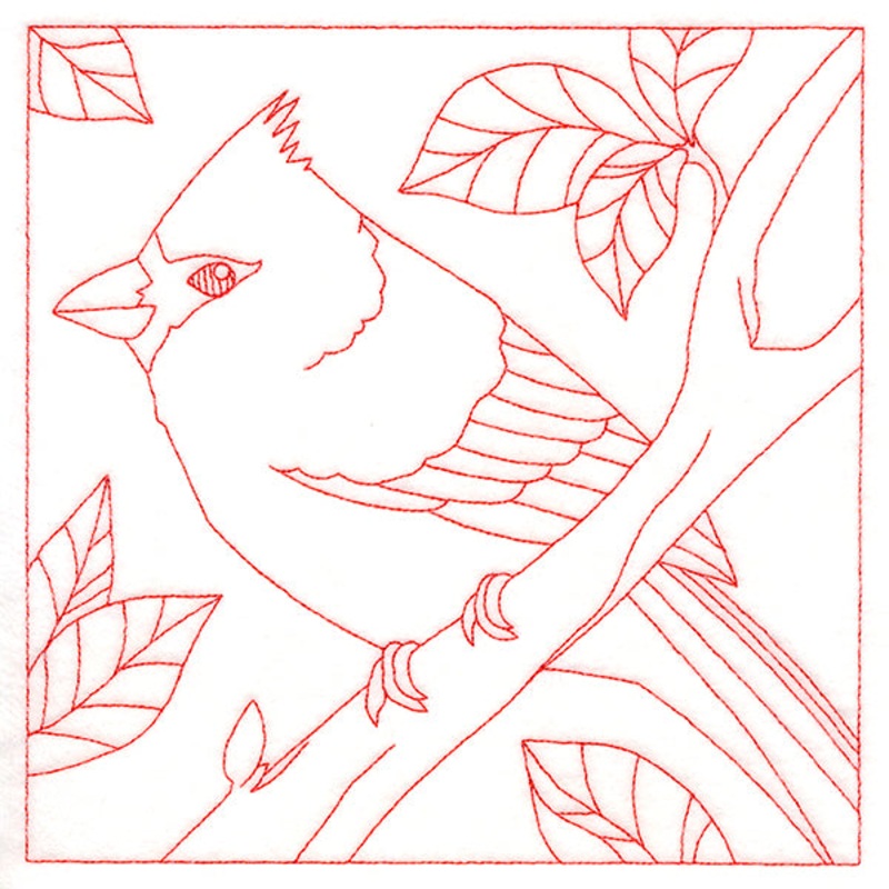 Backyard Birds Quilting – Cardinal (Double Run)