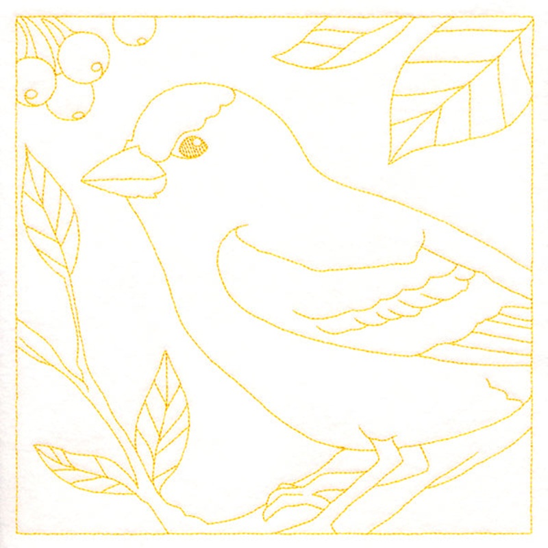 Backyard Birds Quilting – Goldfinch (Double Run)