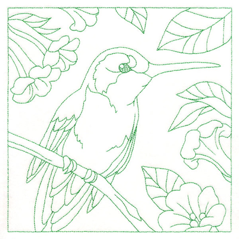 Backyard Birds Quilting – Hummingbird (Double Run)