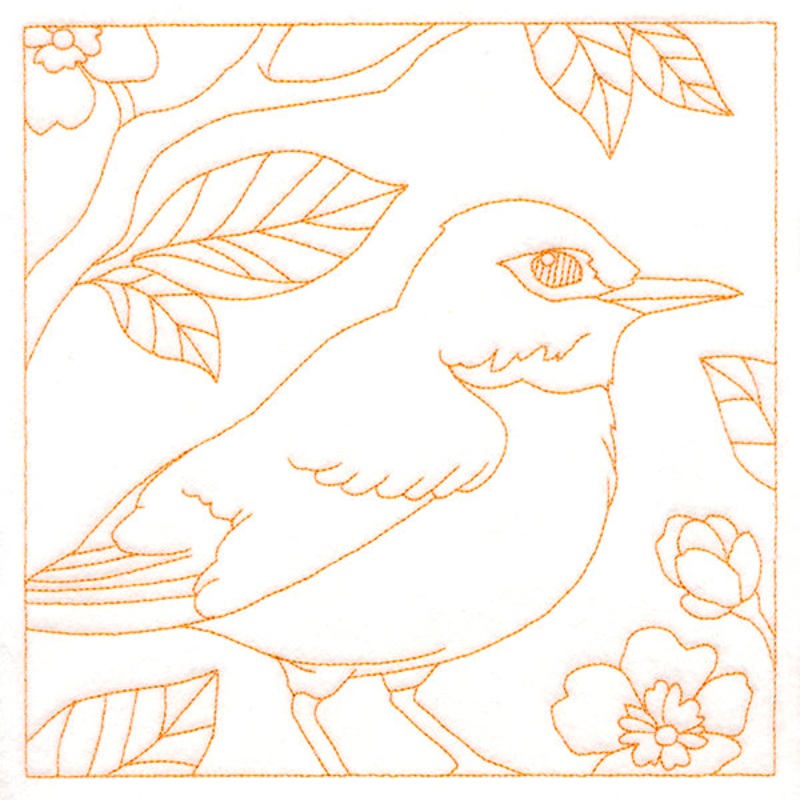 Backyard Birds Quilting – Robin (Double Run)