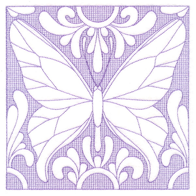 Butterfly Beauty Square 1 (Trapunto)