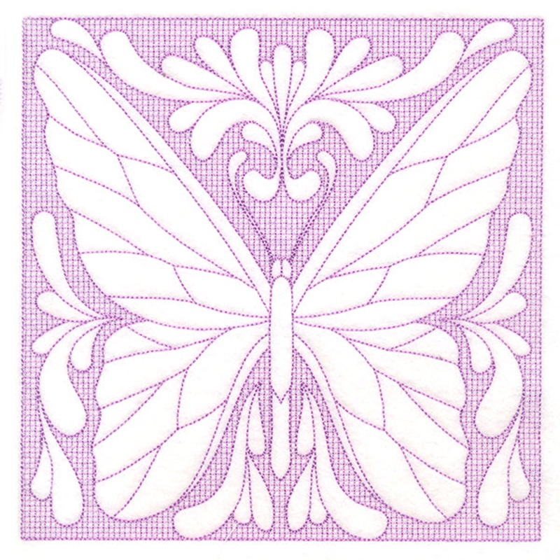 Butterfly Beauty Square 2 (Trapunto)