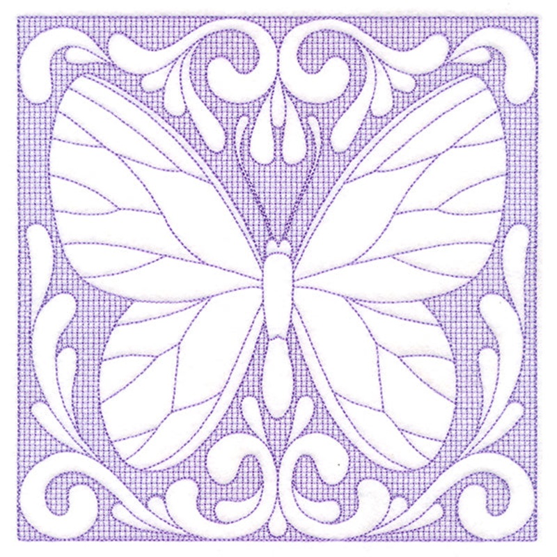 Butterfly Beauty Square 4 (Trapunto)
