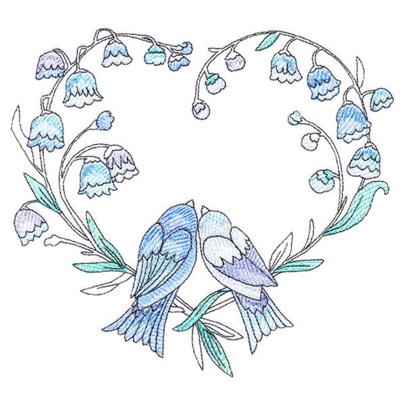 Enamored Lovebirds in Bloom|6.59″ x 7.29″ / 167.39mm x 185.17mm|5.6″ x 6.2″ / 142.24mm x 157.48mm|4.64″ x 5.14″ / 117.86mm x 130.56mm|3.51″ x 3.88″ / 89.15mm x 98.55mm|All Sizes