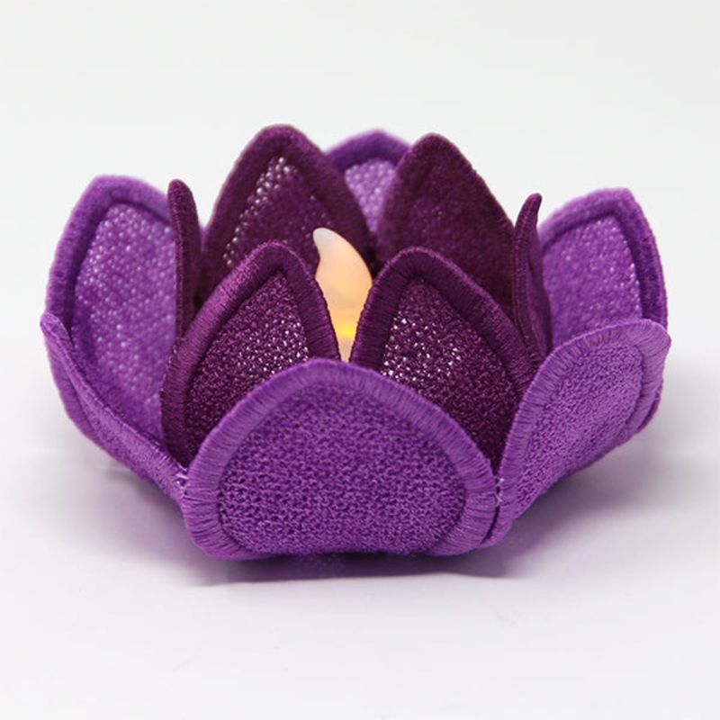 Lovely Lotus Tea Light Holder (Lace)
