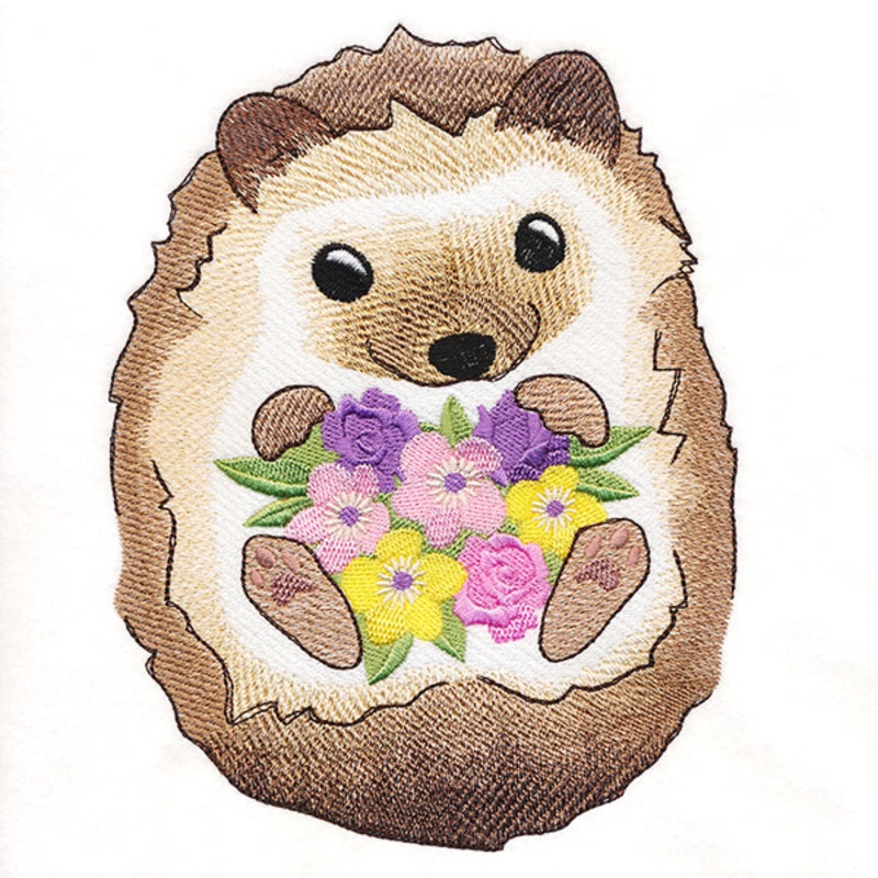 Sweet Hedgehog with Blooms|7.44″ x 5.86″ / 189.02mm x 148.72mm|6.18″ x 4.85″ / 156.9mm x 123.28mm|3.89″ x 3.06″ / 98.7mm x 77.74mm|All Sizes