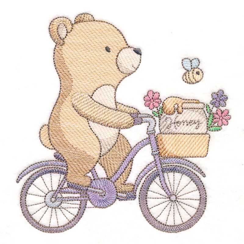 Sweet Storybook Bear on Bike|5.95″ x 5.84″ / 151.13mm x 148.36mm|4.93″ x 4.85″ / 125.32mm x 123.13mm|3.85″ x 3.78″ / 97.81mm x 96.09mm|All Sizes