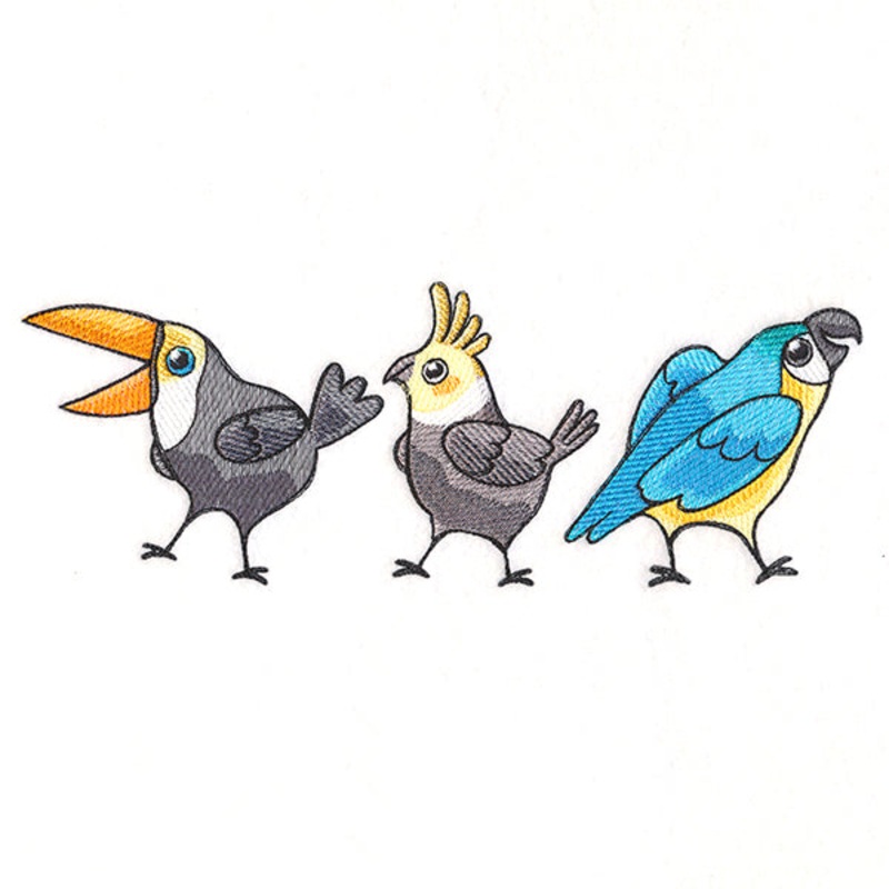 Tropical Tweets Trio|3.41″ x 9.4″ / 86.67mm x 238.75mm|2.83″ x 7.8″ / 71.87mm x 198.12mm|2.47″ x 6.82″ / 62.85mm x 173.31mm|All Sizes