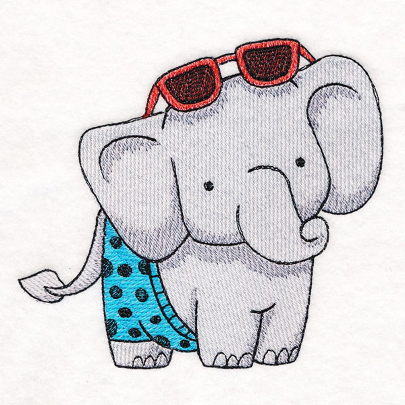 Beach Buddies Elephant|4.85″ x 5.07″ / 123.19mm x 128.78mm|4.12″ x 4.31″ / 104.65mm x 109.47mm|3.68″ x 3.85″ / 93.47mm x 97.79mm|All Sizes