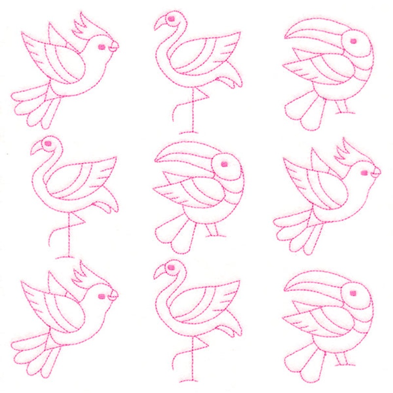 Birds in Paradise Quilting (Double Run)