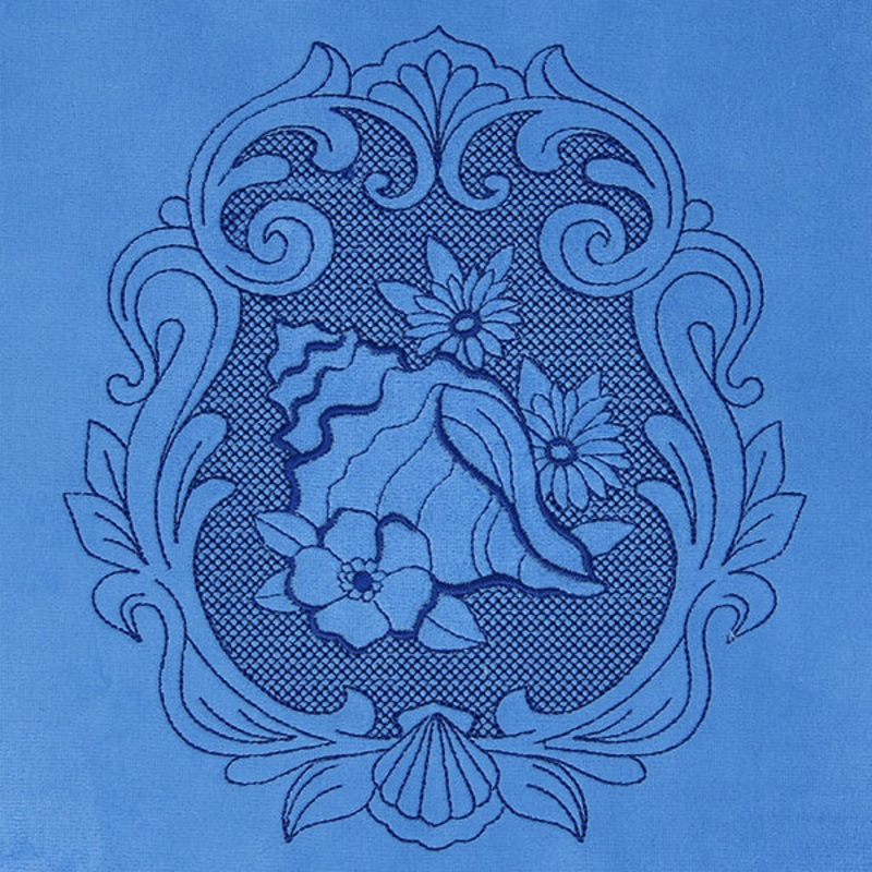 Coastal Shells & Flowers Cameo