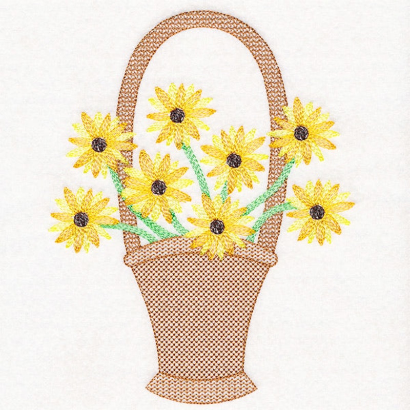 Darling Daisies Flower Basket|7.8″ x 6.16″ / 198.09mm x 156.53mm|6.85″ x 5.41″ / 173.95mm x 137.47mm|5.85″ x 4.62″ / 148.54mm x 117.4mm|4.85″ x 3.83″ / 123.14mm x 97.32mm|3.85″ x 3.04″ / 97.75mm x 77.24mm|All Sizes