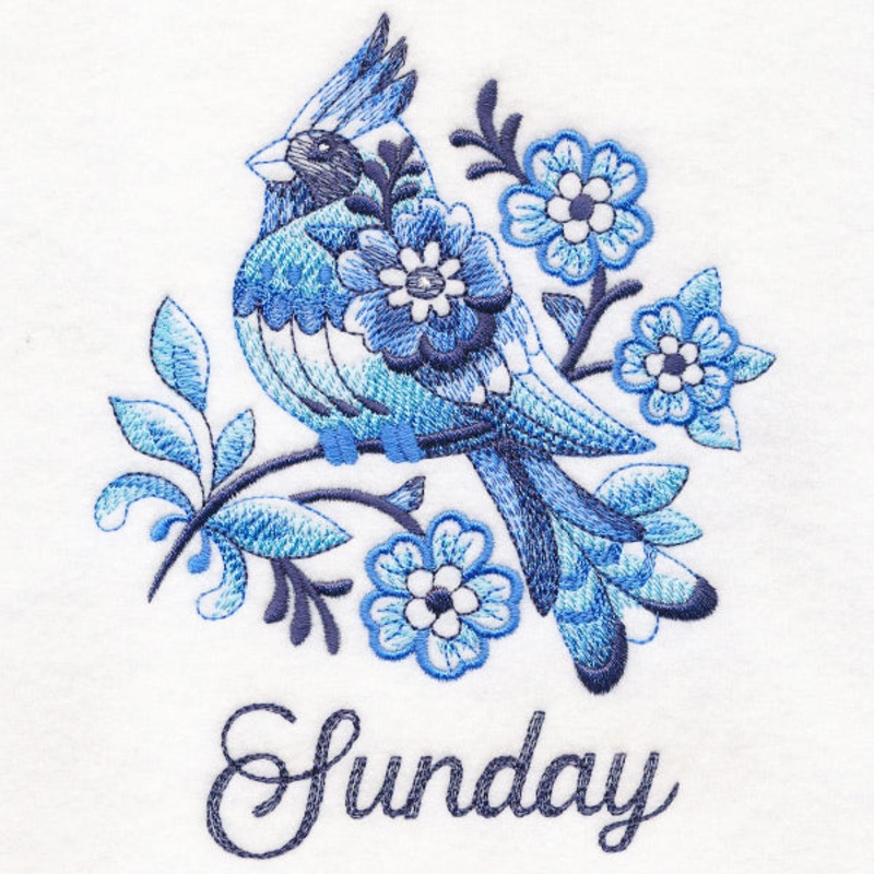 Delft Blue Cardinal on Sunday|5.99″ x 4.86″ / 152.19mm x 123.48mm|3.82″ x 3.1″ / 97.07mm x 78.77mm|All Sizes