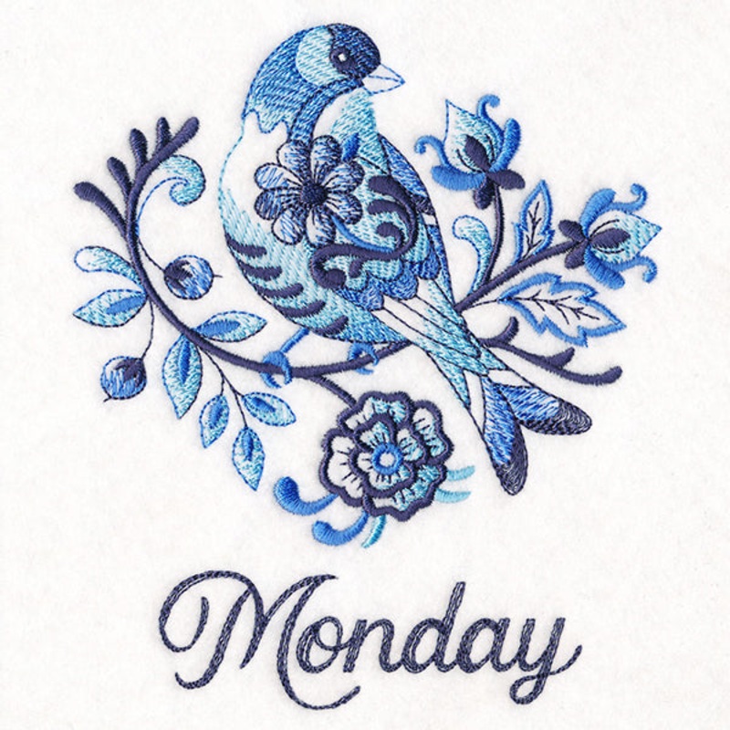 Delft Blue Goldfinch on Monday