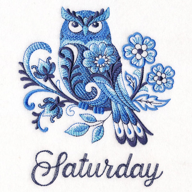 Delft Blue Owl on Saturday|5.58″ x 4.87″ / 141.69mm x 123.68mm|3.56″ x 3.11″ / 90.39mm x 79.11mm|All Sizes