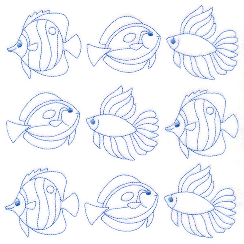 Fish in Paradise Quilting (Double Run)