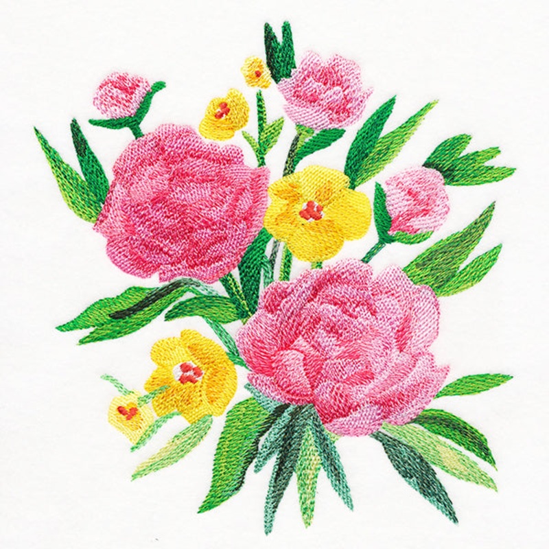 Floral Bouquet in Watercolor|7.35″ x 6.89″ / 186.59mm x 174.99mm|6.24″ x 5.85″ / 158.62mm x 148.67mm|5.19″ x 4.85″ / 131.84mm x 123.13mm|All Sizes