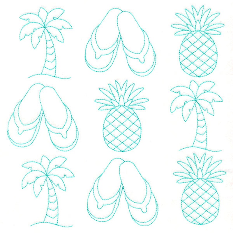 Tropical Treasures in Paradise Quilting (Double Run)