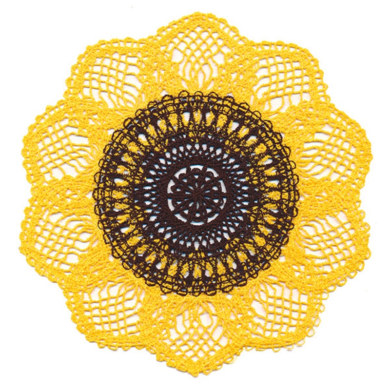Darling Sunflower Doily (Battenburg Lace)