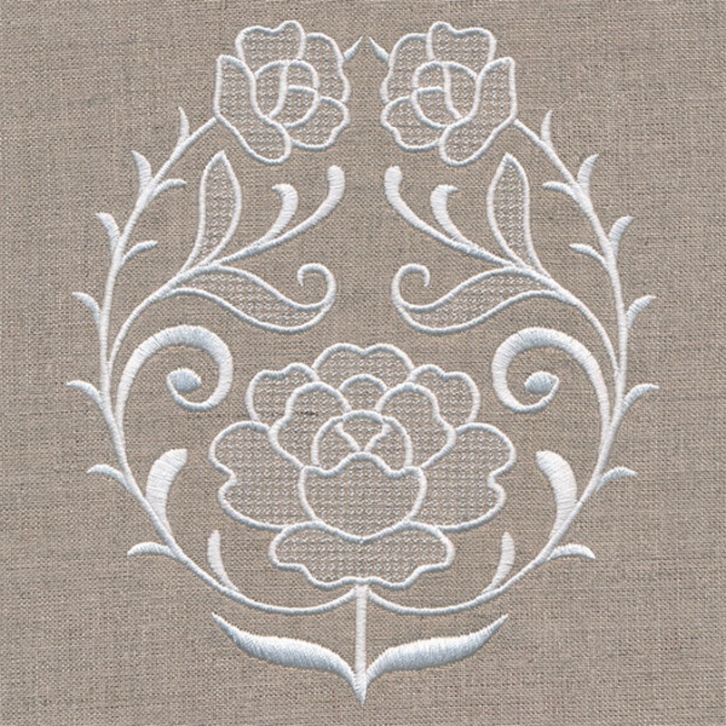 Exquisite Floral Accent (Whitework)