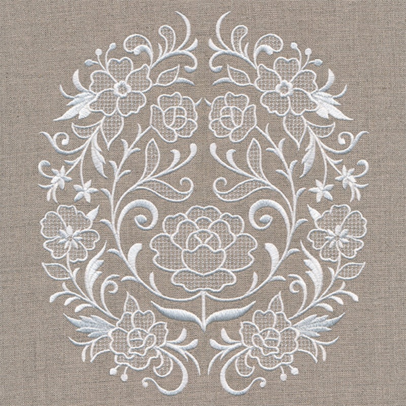 Exquisite Floral Feature (Whitework)