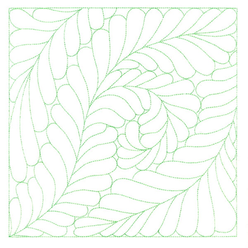 Feather Quilting Square 1 (Double Run)