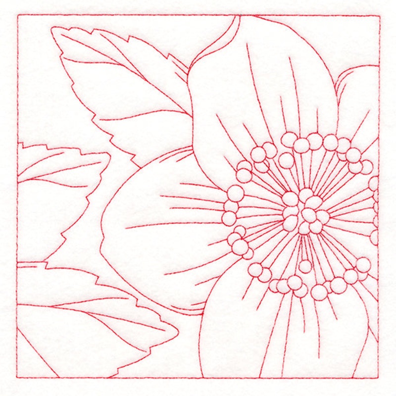 Festive Florals Quilting – Christmas Rose (Double Run)