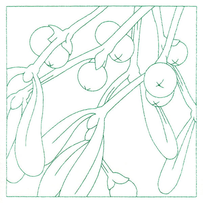 Festive Florals Quilting – Mistletoe (Double Run)