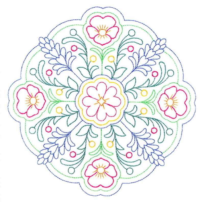 Summer Bouquet Medallion (Vintage)