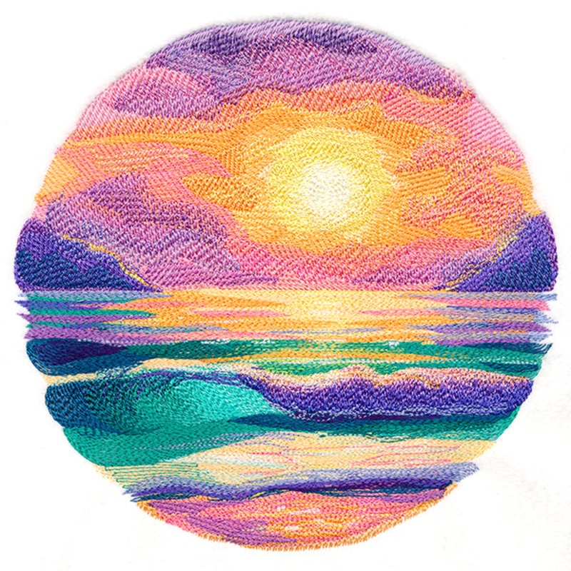 Sunset Reflections|7.54″ x 7.8″ / 191.42mm x 198.12mm|6.86″ x 7.1″ / 174.27mm x 180.35mm|5.86″ x 6.06″ / 148.84mm x 154.02mm|4.86″ x 5.03″ / 123.45mm x 127.69mm|All Sizes