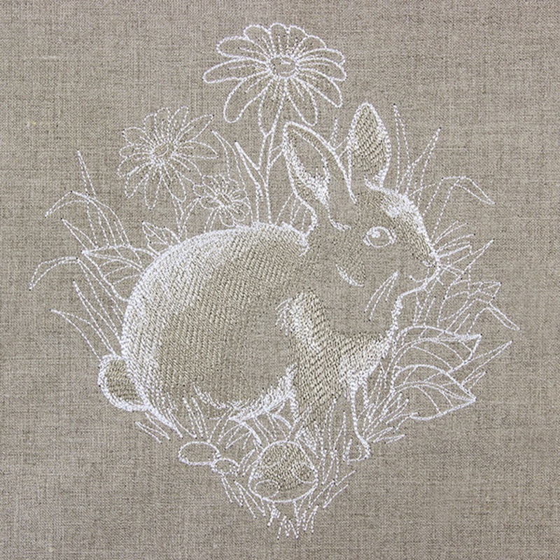 Woodland Bunny Etching|7.8″ x 7.39″ / 198.09mm x 187.76mm|6.85″ x 6.49″ / 173.96mm x 164.88mm|5.85″ x 5.54″ / 148.57mm x 140.81mm|4.85″ x 4.6″ / 123.17mm x 116.74mm|All Sizes