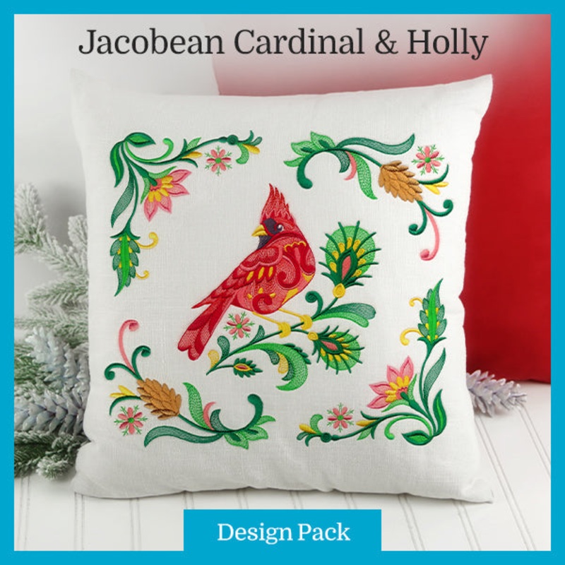 A Jacobean Cardinal & Holly Design Pack