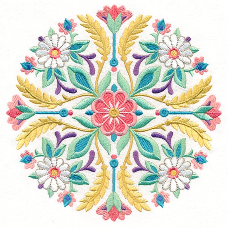 Blissful Harvest Medallion|7.79″ x 7.79″ / 197.92mm x 197.97mm|6.83″ x 6.83″ / 173.59mm x 173.49mm|5.84″ x 5.85″ / 148.43mm x 148.47mm|4.84″ x 4.84″ / 122.83mm x 122.94mm|3.87″ x 3.88″ / 98.36mm x 98.48mm|All Sizes