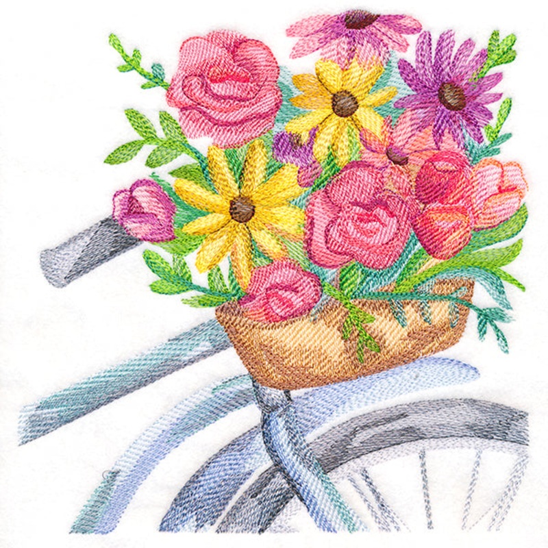 Blooming Bicycle Bouquet|7.79″ x 7.71″ / 197.82mm x 195.76mm|6.96″ x 6.88″ / 176.73mm x 174.85mm|5.95″ x 5.89″ / 151.13mm x 149.52mm|4.91″ x 4.86″ / 124.65mm x 123.32mm|All Sizes