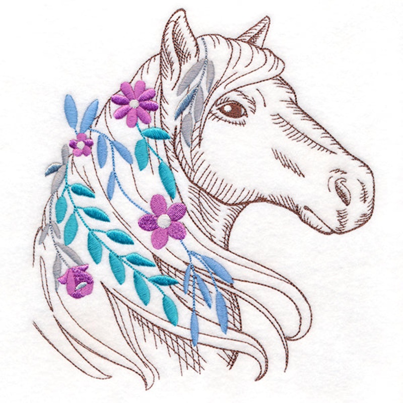 Blossoming Stallion|7.64″ x 6.85″ / 194.07mm x 173.97mm|6.53″ x 5.85″ / 165.75mm x 148.58mm|5.4″ x 4.84″ / 137.21mm x 122.99mm|3.85″ x 3.45″ / 97.67mm x 87.62mm|All Sizes