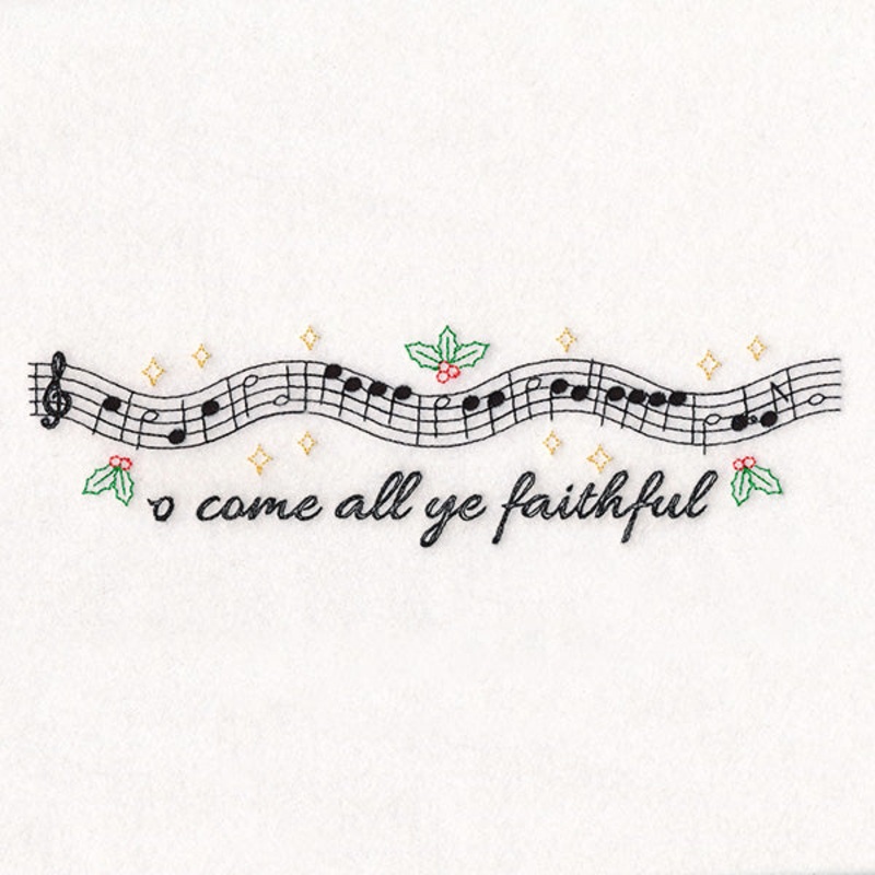 Christmas Music Borders – O Come All Ye Faithful