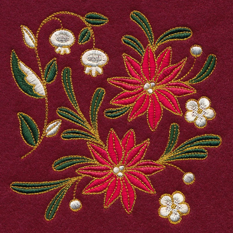 Christmas Textures Poinsettia Corner