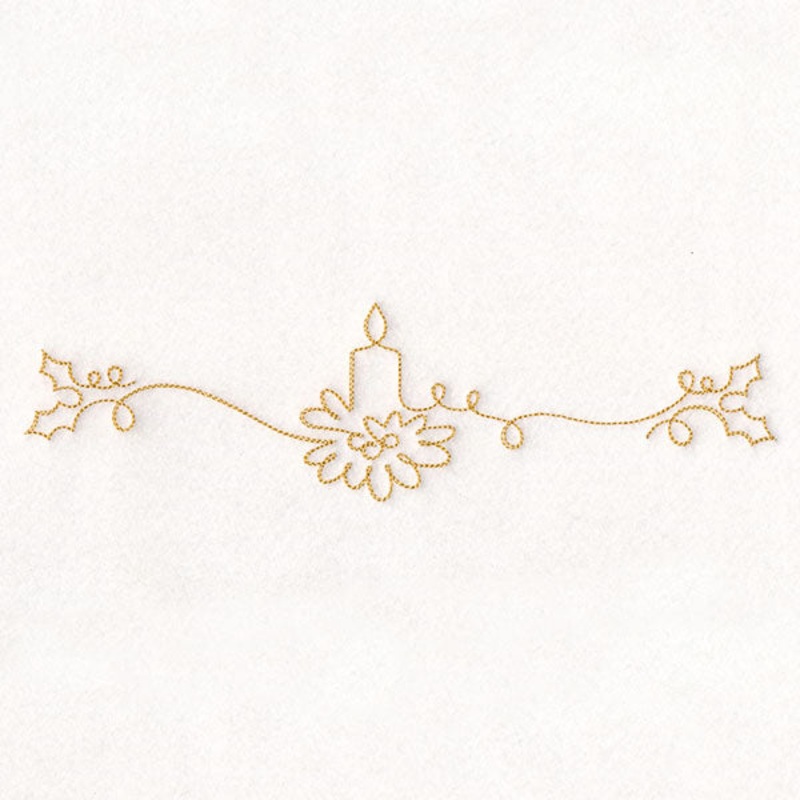 Continuous Linework Christmas Borders – Candle