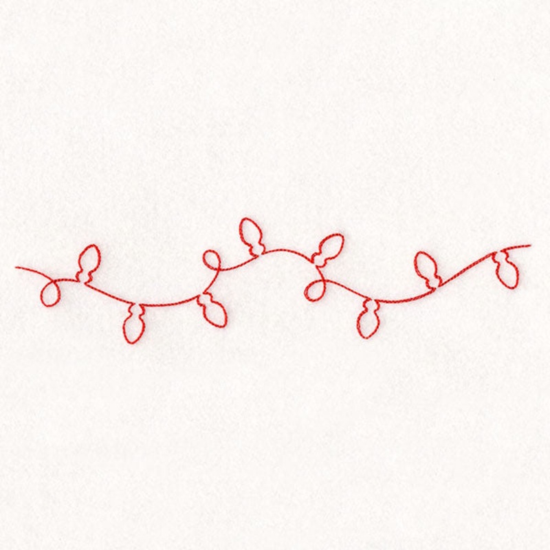 Continuous  Linework Christmas Borders – Lights