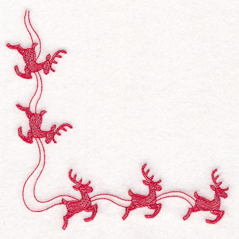 Delicate Christmas Corners – Reindeer