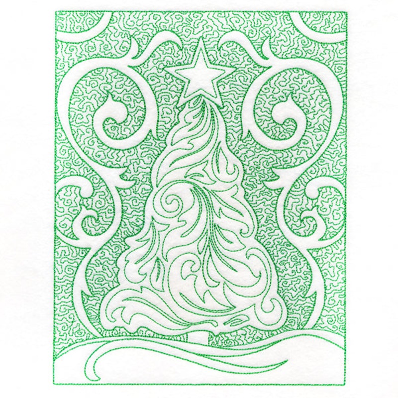 Filigree Christmas Tree (Trapunto)