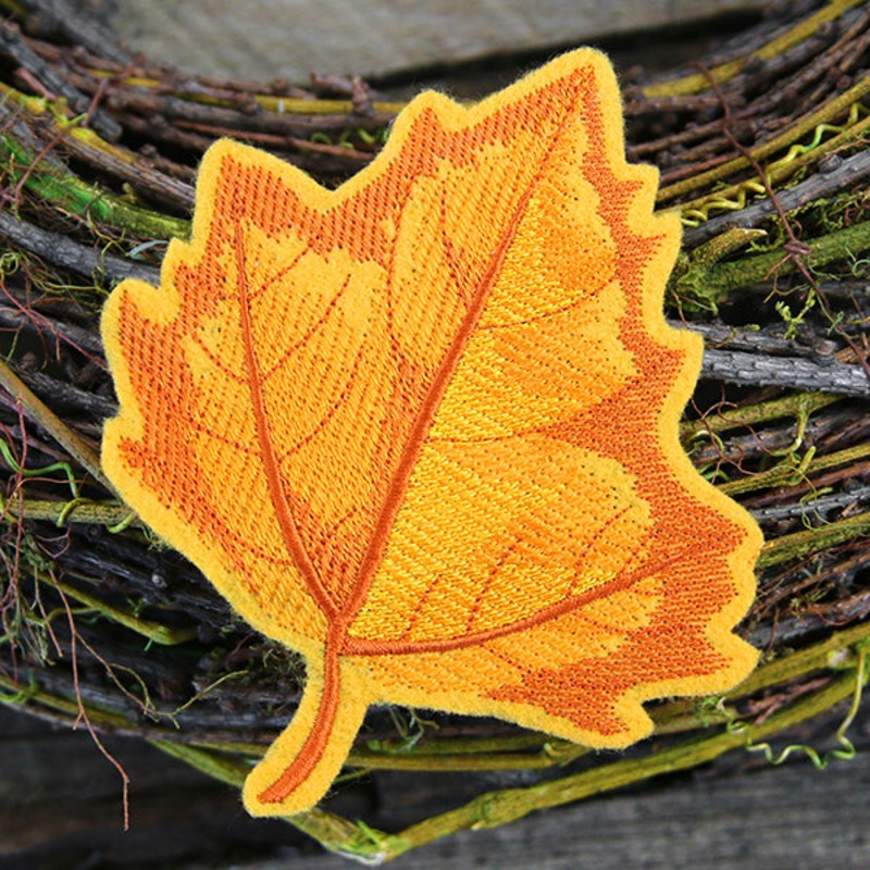 Freestanding Fabric Sycamore Leaf (In-the-Hoop)