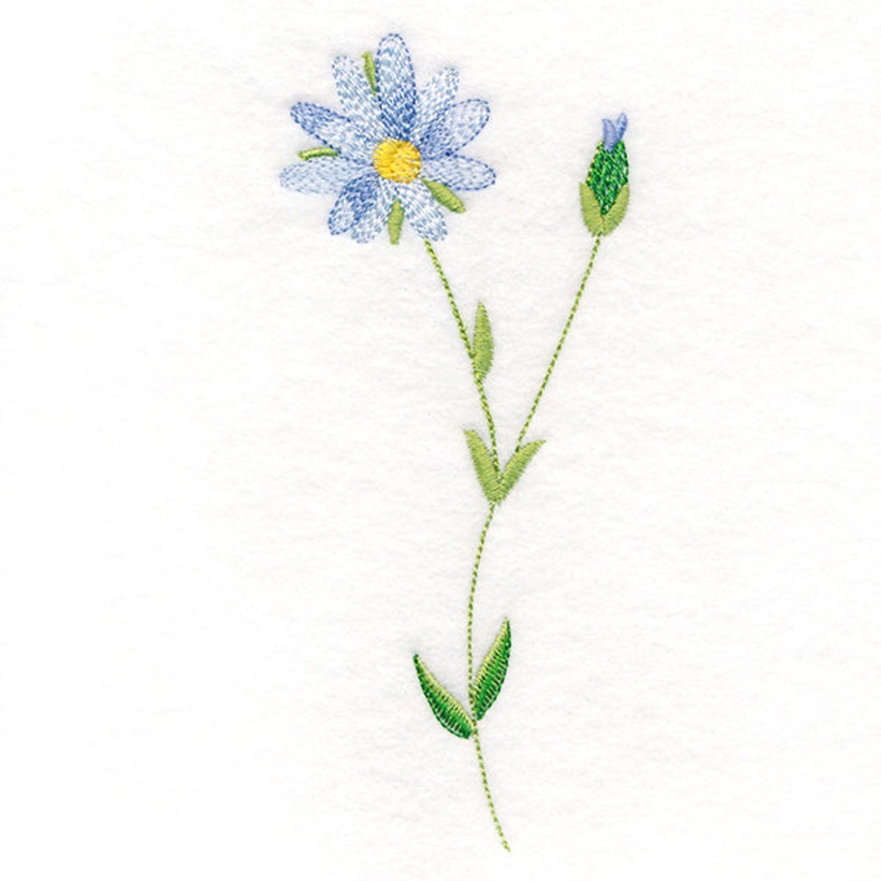 Long-Stemmed Daisy|6.29″ x 2.71″ / 159.77mm x 68.83mm|3.67″ x 1.58″ / 93.22mm x 40.13mm|All Sizes