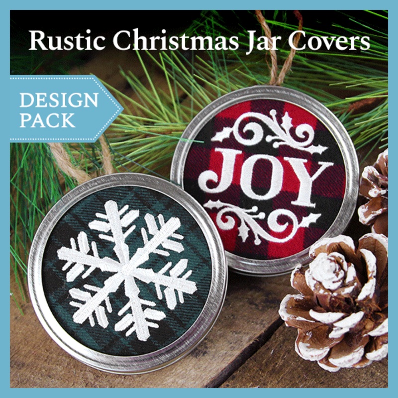 A Rustic Christmas Jar Covers Design Pack