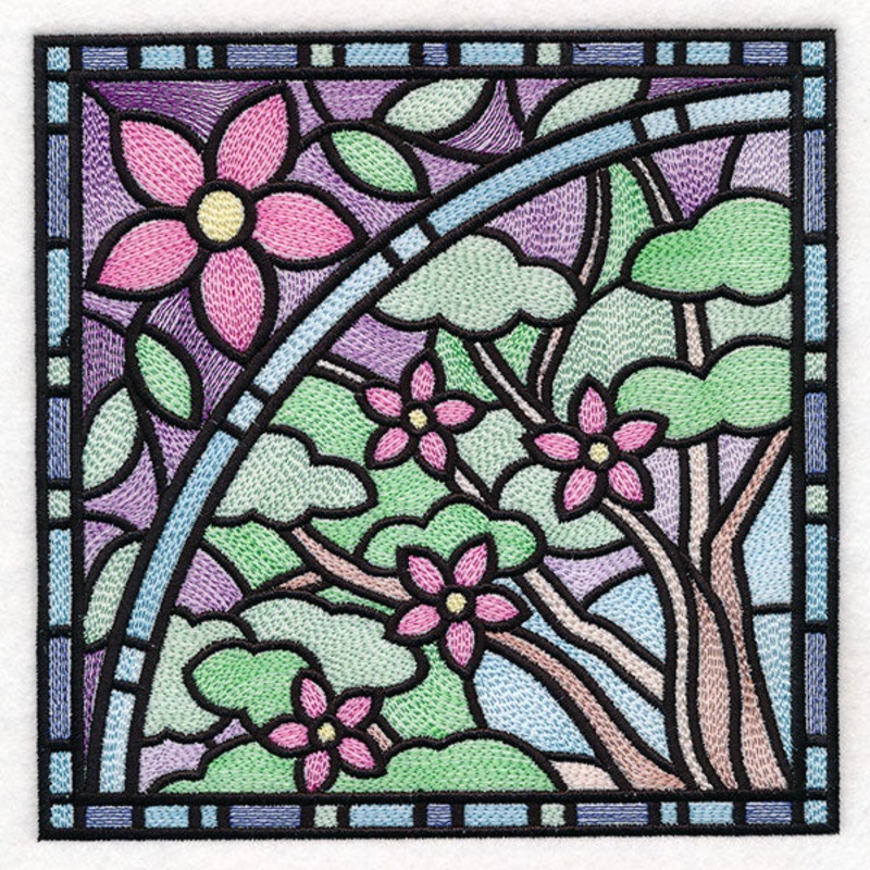 All The Seasons Stained Glass Tree – Spring