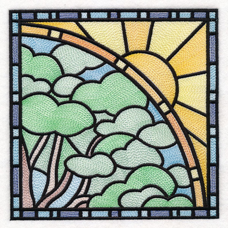 All The Seasons Stained Glass Tree – Summer