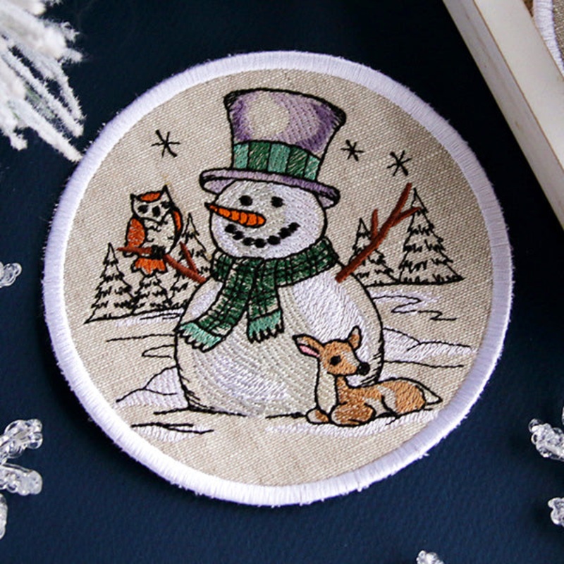Country Snowman Coaster – Deer